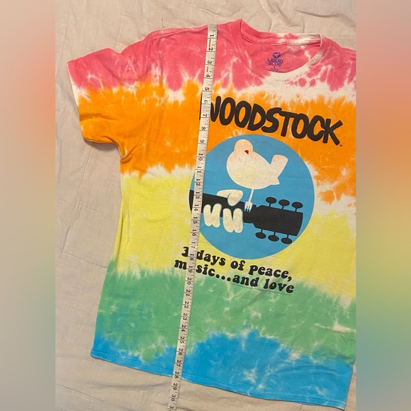 ✌️Woodstock 2016 Liquid Blue Men’s Tie Dye Music Festival T-Shirt. Size L.✌️ - Picture 9 of 9